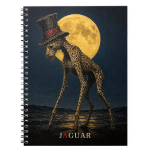 Caderno Espiral Jaguar Gótico Chapéu Alto Surrealista gótico