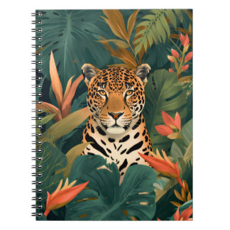 Caderno Espiral Jaguar Tropical Botanical Notebook