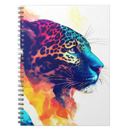 Caderno Espiral Jaguar Wild Nature - Pintura De Cor Animal