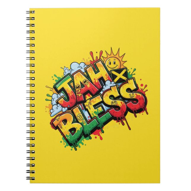 Caderno Espiral Jah Bless Reggae (Frente)