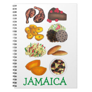 Caderno Espiral JAMAICA Comidas jamaicana Ilhas Caribes