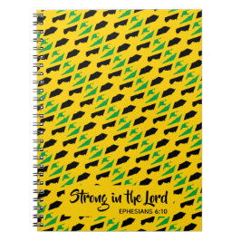 Caderno Espiral JAMAICA Ephesianos 6:10 Bíblia de Escrituras Crist