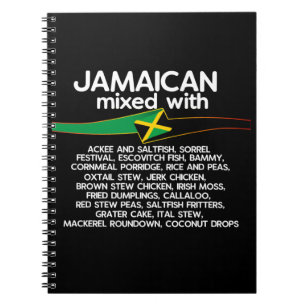 Caderno Espiral Jamaicano Misturado com Jamaica Orgulhosa