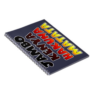Caderno Espiral Jambo Kenya Hakuna Matata
