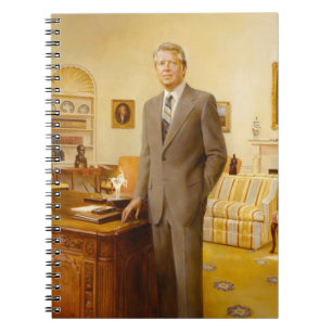 Caderno Espiral James Carter White House Retrato Presidencial
