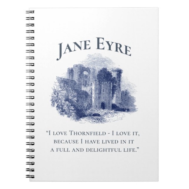 Caderno Espiral Jane Eyre - I Love Thornfield - Castle (Frente)