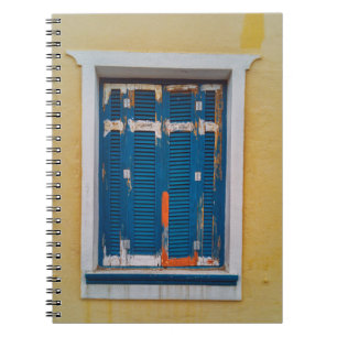 CADERNO ESPIRAL JANELA AZUL