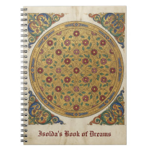 Caderno Espiral Janela Mística Rosa Iluminada: Gótico Medieval