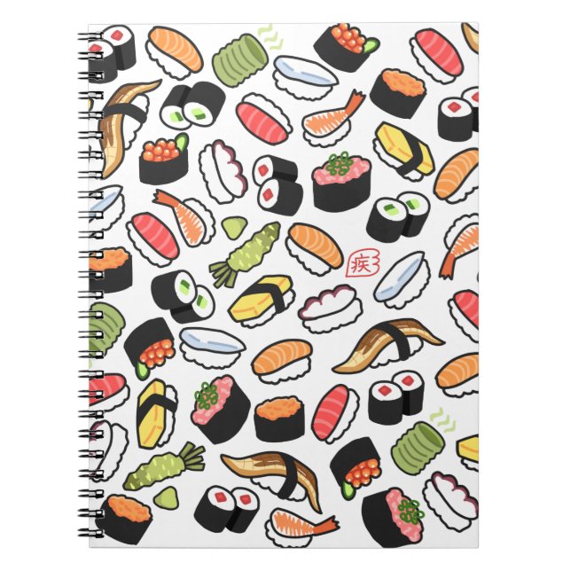 Caderno Espiral Japanese Sushi 🍣 (Frente)