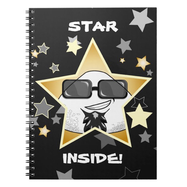 Caderno Espiral Japonês engraçado Riceball (Frente)