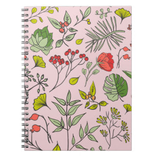 Caderno Espiral Jardim Botânico de Flor Selvagem