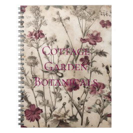 Caderno Espiral Jardim Cottagecore Botânico Vintage
