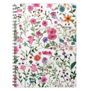 Caderno Espiral Jardim de flor selvagem