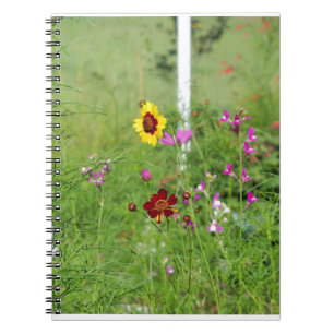 Caderno Espiral jardim de flores silvestres