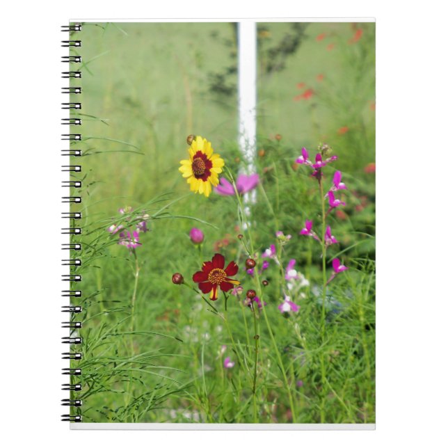 Caderno Espiral jardim de flores silvestres (Frente)