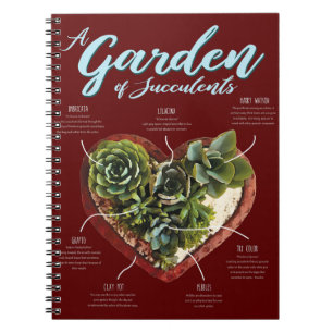Caderno Espiral Jardim De Sucultivos