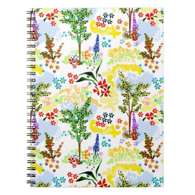 Caderno Espiral Jardim de Verão (Frente)