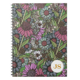 Caderno Espiral Jardim de Verão de Flores Silvestres da Austrália