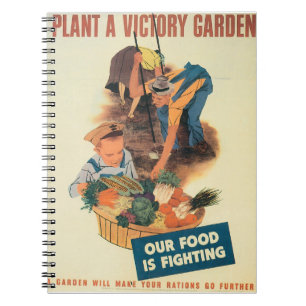 Caderno Espiral Jardim de vitória de WWII