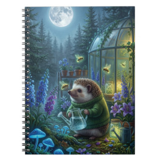 Caderno Espiral Jardim deouriços Caprichoso na Fantasia Noturna