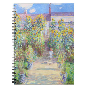 Caderno Espiral Jardim do Artista em Vétheuil por Claude Monet