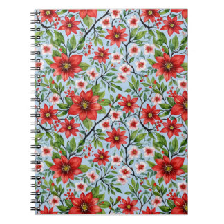 Caderno Espiral Jardim do Céu Vermelho