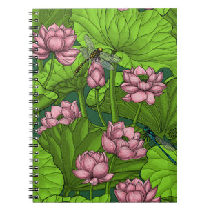Caderno Espiral Jardim Lotus