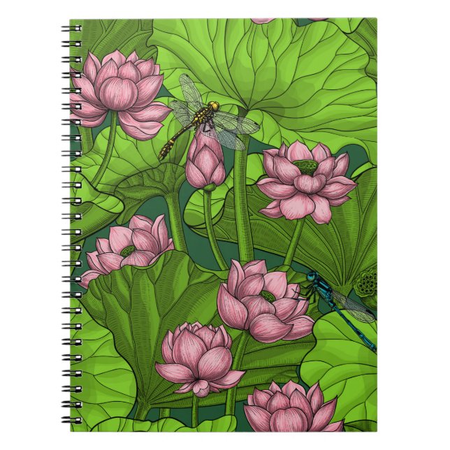 Caderno Espiral Jardim Lotus (Frente)