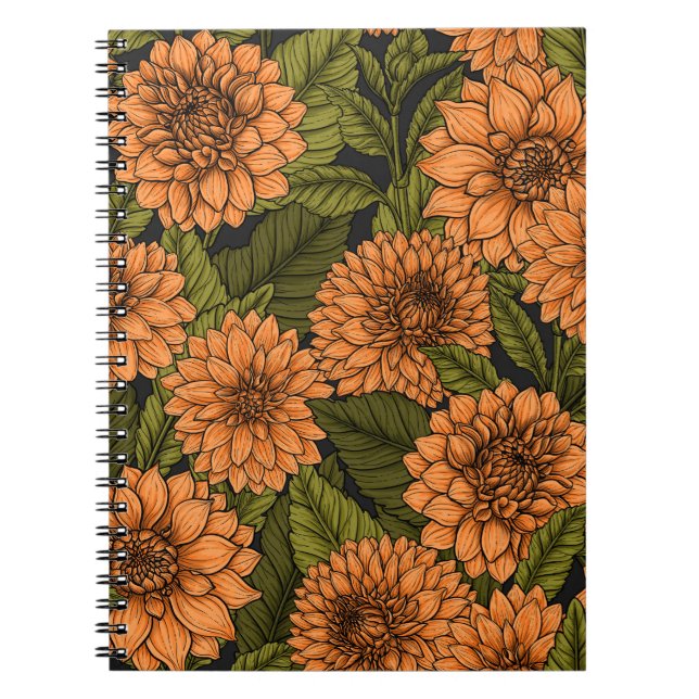 Caderno Espiral Jardim Orange Dahlia (Frente)