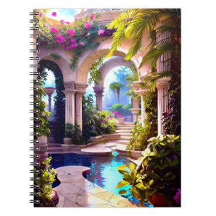 Caderno Espiral Jardim Templo de Atlantis