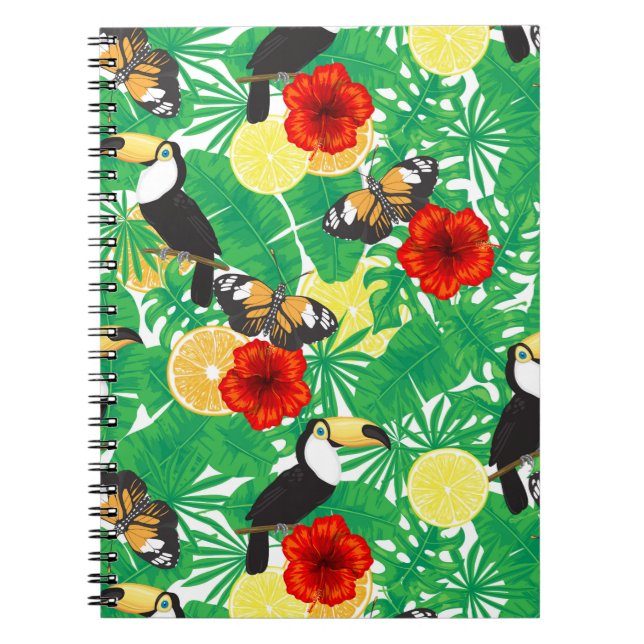 Caderno Espiral Jardim tropical (Frente)