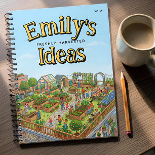 Caderno Espiral Jardim Urbano no Terraço Ideias Frescamente Colhid