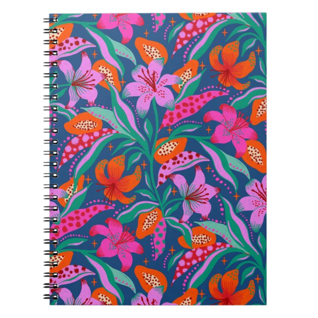 Caderno Espiral Jardim Vibrante Botânico (Frente)