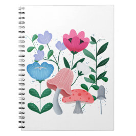 Caderno Espiral Jardim Whimsical
