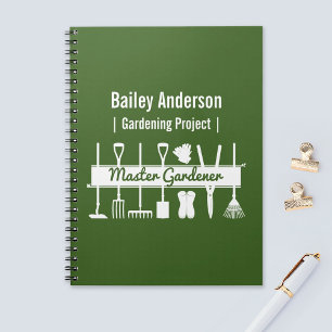 Caderno Espiral Jardineiro Mestre Floresta Verde Moderna Personali