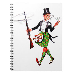 Caderno Espiral jaunty Scotsman com rifle