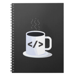 Caderno Espiral Java Coding Coffee Mug Funny Programming Code