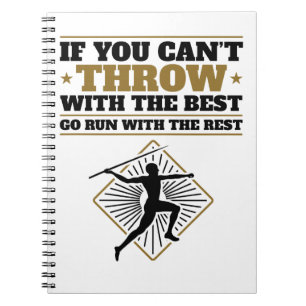 Caderno Espiral Javelin Thrower Funny Throw com o Melhor
