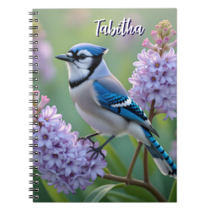 Caderno Espiral Jay Azul Doce em Lilacs Personalizado