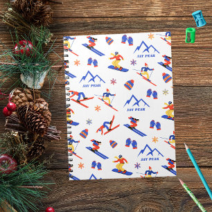Caderno Espiral Jay Peak Vermont Ski Pattern