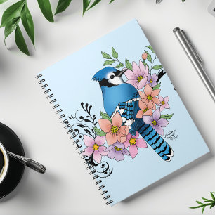 Caderno Espiral Jays azuis