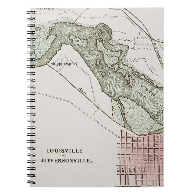 CADERNO ESPIRAL JEFFERSONVILLE, INDIANA: MAPA (Frente)