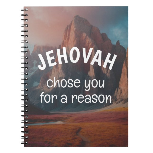 Caderno Espiral Jehovah te escolheu por uma razão | Notebook JW (Frente)
