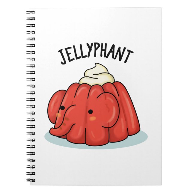 Caderno Espiral Jellyphant Elefante Engraçado Piada de Gelatina (Frente)
