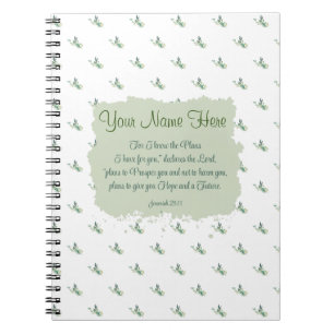 Caderno Espiral Jeremiah 29:11 Bíblia Verse Personalize