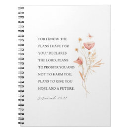 Caderno Espiral Jeremiah 29:11 Eu sei os planos que tenho para voc