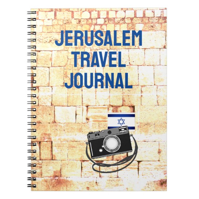 Caderno Espiral Jerusalém Holyland Viagem Diário Adicionar Fotogra (Frente)