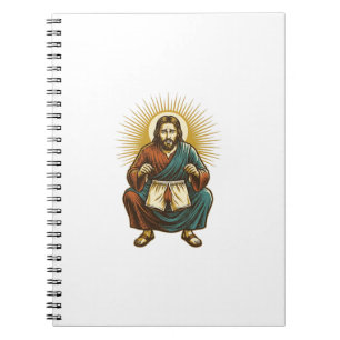 Caderno Espiral Jesus Ajustando Cueca Incomoda Durante Agachamento