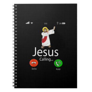 Caderno Espiral Jesus ama  Jesus chamando...Jesus Phone Christian