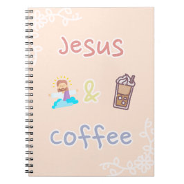 Caderno Espiral Jesus + Café